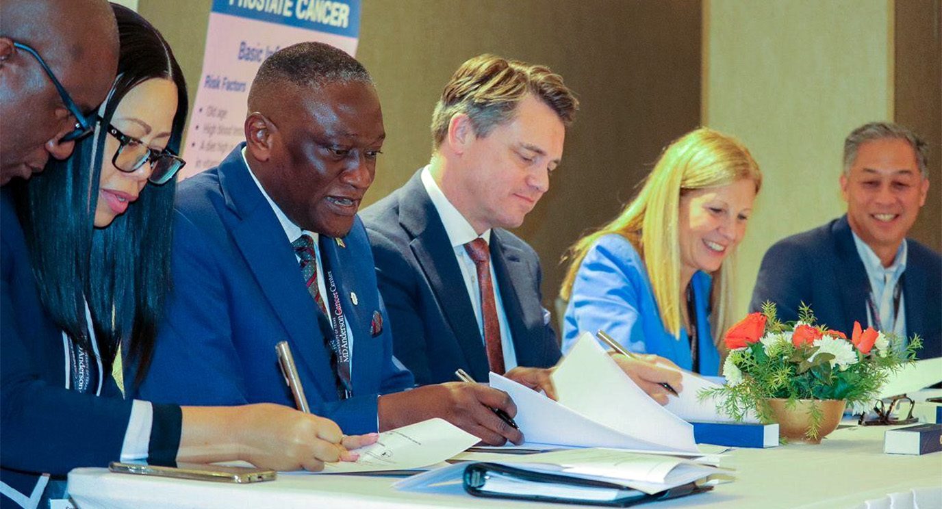 Dr. Paul Kamfwa, Dr. Susan Citonje Msadabwe, Dr. Kennedy Lishimpi, Chris McKee, Dr. Kathleen Schemler and Dr. Albert Koong