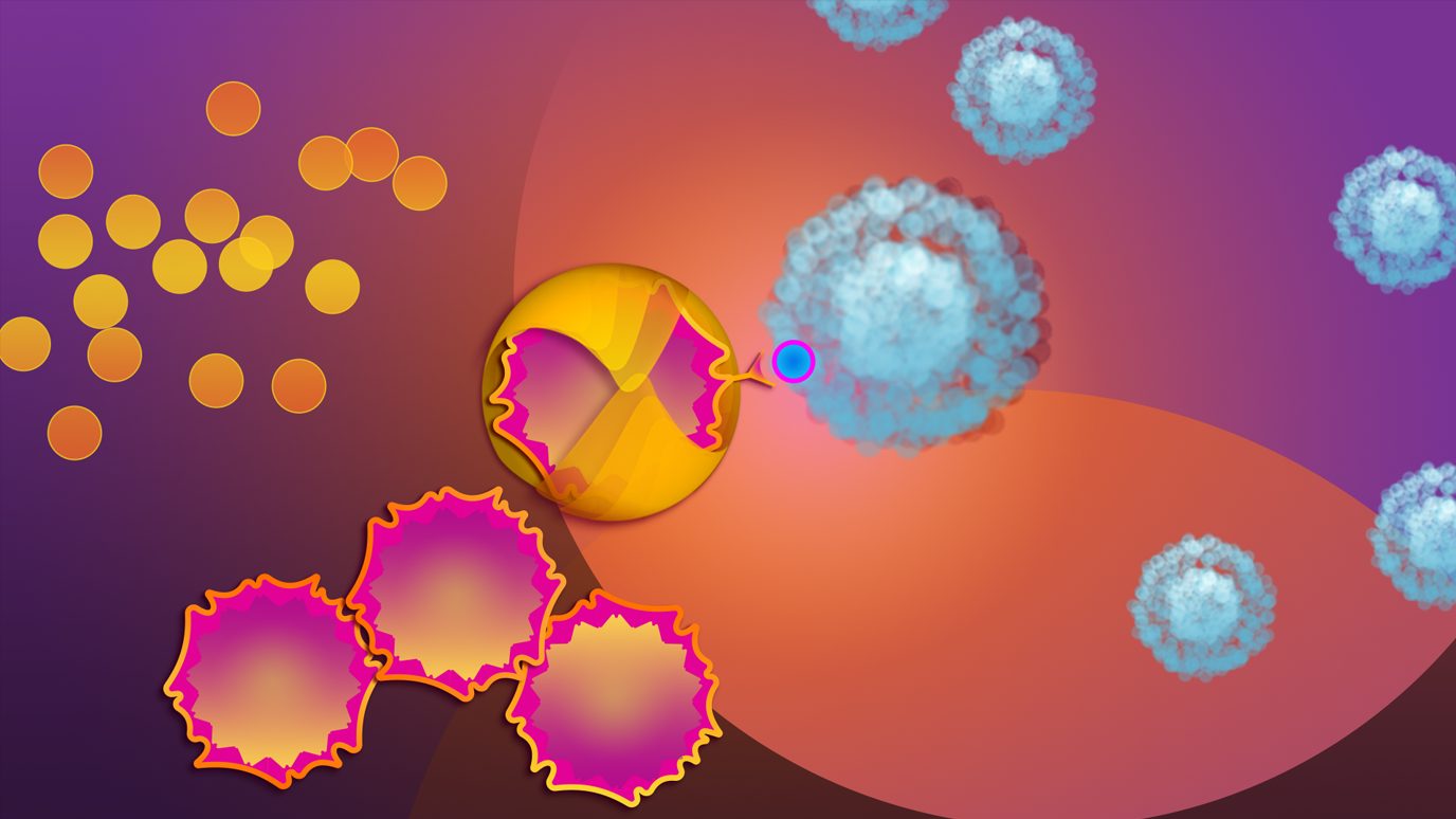 Illustration of CAR NK cells