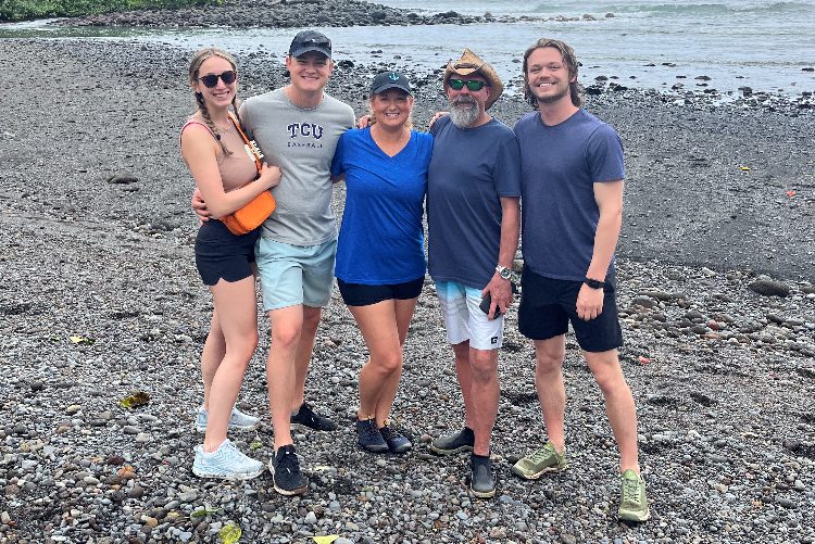 Michaela Urban with her family.