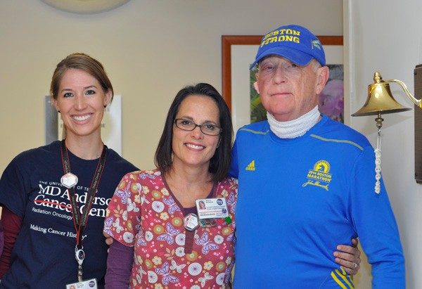 Six weeks into radiation treatment for skin cancer, Bob Lehew ran his 28th Boston Marathon.