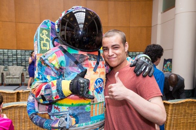 Cancerwise blog post: David Olazaba with the HOPE spacesuit