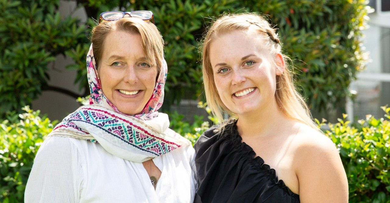 Caregiver Carrick Terhune with her mother, Linda Thomas