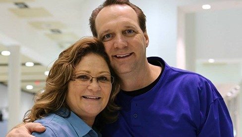 Primary peritoneal cancer survivor Kathy Brown with her husband Andy Brown