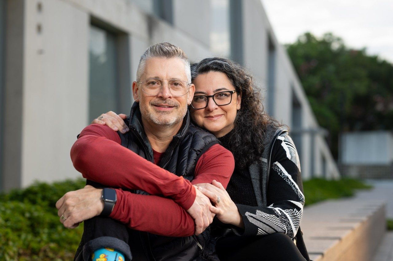 Marc Frappier and Fatima Sheriff at the Glassell School of Art, Museum of Fine Arts, Houston