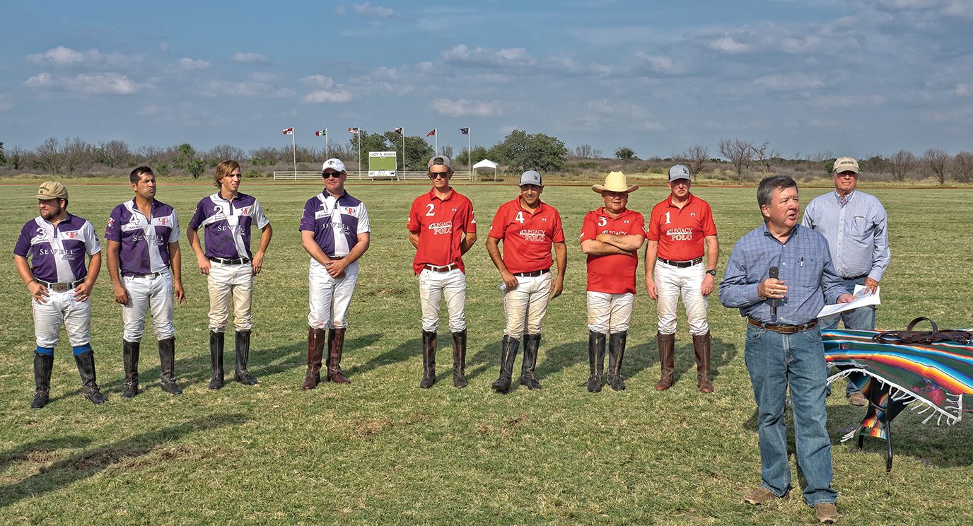 Polo on the Prairie players gather for awards ceremony.