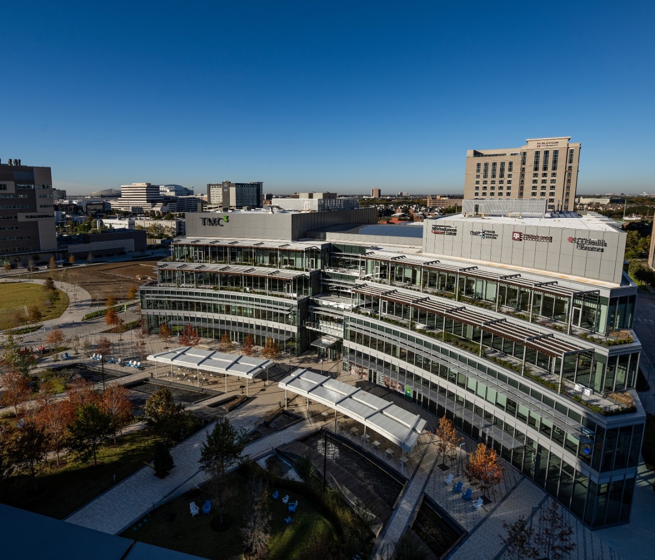 TMC3 Collaborative Building at Helix Park above is a destination for influential lectures, illumination conversations, game-changing collaborations and big ideas to stimulate progress across science and medicine.